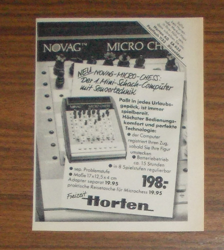 Rare advertising novag micro - novag,