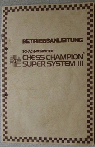 Operating instructions chess - operating,